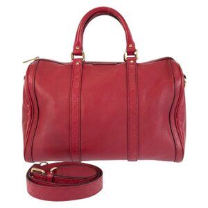 Gucci Micro Guccissima Red Gold Leather Mini Boston Bag 2-Way